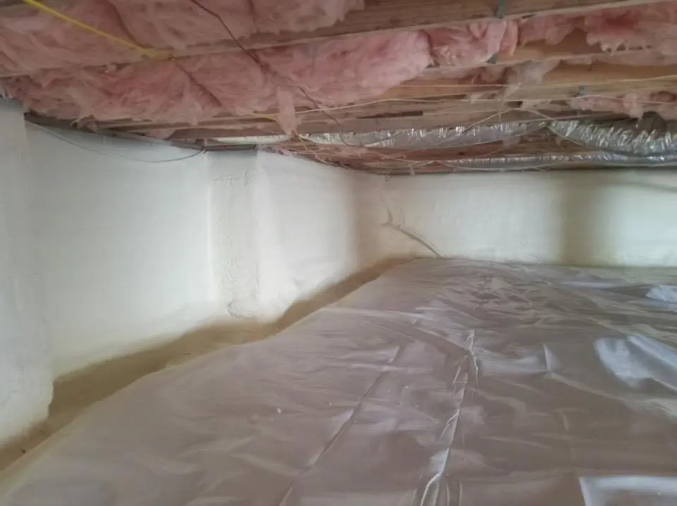 Crawl space encapsulation with closed-cell spray foam for Metal Roof Coating in Baraboo